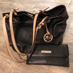 Michael Kors handbag and wallet bundle